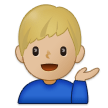 💁🏼‍♂️ Man Tipping Hand: Medium-Light Skin Tone, Emoji by Samsung