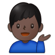 💁🏿‍♂️ Man Tipping Hand: Dark Skin Tone, Emoji by Samsung