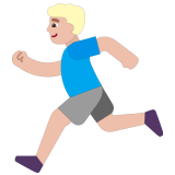 🏃🏼‍♂️ Man Running: Medium-Light Skin Tone, Emoji by Microsoft
