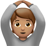 🙆🏽 Person Gesturing Ok: Medium Skin Tone, Emoji by Apple