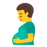 🫃 Schwangerer Mann Emoji von Google