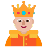 🫅🏼 Person with Crown: Medium-Light Skin Tone, Emoji by Microsoft