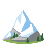 🏔️ Гора со Снежной Шапкой, смайлик от Google