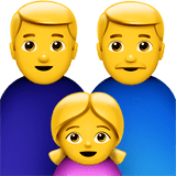 👨‍👨‍👧 Familie: Mann, Mann Und Mädchen Emoji von Apple