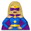 🦸🏼‍♀️ Woman Superhero: Medium-Light Skin Tone, Emoji by Samsung