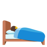 🛌 Im Bett Liegende Person Emoji von Google