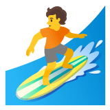 🏄 Person Surfing, Emoji by Google