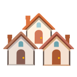 🏘️ Wohnhäuser Emoji von Google