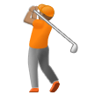 🏌🏽 Person Golfing: Medium Skin Tone, Emoji by Samsung