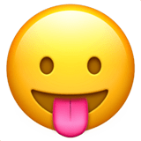 😛 Gesicht Mit Herausgestreckter Zunge Emoji von Apple