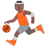 ⛹🏾 Баскетболист: Темный Тон Кожи, смайлик от Microsoft