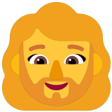 🧔‍♀️ Woman: Beard, Emoji by Microsoft