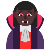 🧛🏿‍♀️ Woman Vampire: Dark Skin Tone, Emoji by Microsoft