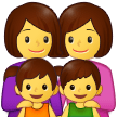 👩‍👩‍👧‍👦 Familie: Frau, Frau, Mädchen Und Junge Emoji von Samsung