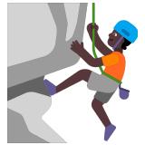🧗🏿 Bergsteiger(in): Dunkle Hautfarbe Emoji von Microsoft