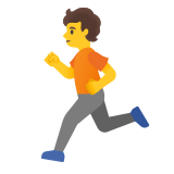 🏃 Человек Бежит, смайлик от Google