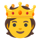 🫅 Person Mit Krone Emoji von Google