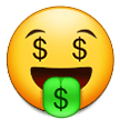 🤑 Gesicht Mit Dollarzeichen Emoji von Samsung