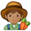 🧑🏽‍🌾 Fermier (tous Genres) : Peau Légèrement Mate Emoji par Samsung