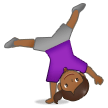 🤸🏾‍♀️ Woman Cartwheeling: Medium-Dark Skin Tone, Emoji by Samsung