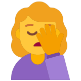 🤦‍♀️ Femme Avec La Paume Sur Le Visage Emoji par Microsoft