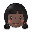 👧🏿 Girl: Dark Skin Tone, Emoji by Samsung