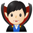 🧛🏻‍♂️ Man Vampire: Light Skin Tone, Emoji by Samsung