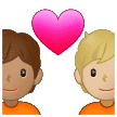 🧑🏽‍❤️‍🧑🏼 Couple with Heart: Person, Person, Medium Skin Tone, Medium-Light Skin Tone, Emoji by Samsung