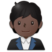 🧑🏿‍💼 Büroangestellte(r): Dunkle Hautfarbe Emoji von Samsung