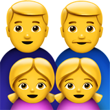 👨‍👨‍👧‍👧 Familie: Mann, Mann, Mädchen Und Mädchen Emoji von Apple