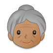 👵🏽 Ältere Frau: Mittlere Hautfarbe Emoji von Samsung