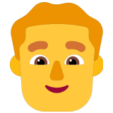 👨 Mann Emoji von Microsoft