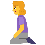 🧎‍♀️ Kniende Frau Emoji von Microsoft