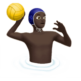 🤽🏿‍♂️ Man Playing Water Polo: Dark Skin Tone, Emoji by Apple