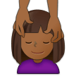 💆🏾‍♀️ Frau, Die Eine Kopfmassage Bekommt: Mitteldunkle Hautfarbe Emoji von Samsung