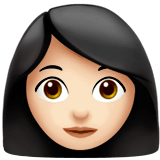 👩🏻 Woman: Light Skin Tone, Emoji by Apple