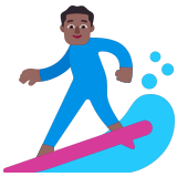 🏄🏾‍♂️ Серфингист: Темный Тон Кожи, смайлик от Microsoft