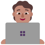 🧑🏽‍💻 Technologist: Medium Skin Tone, Emoji by Microsoft