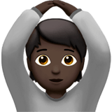 🙆🏿 Person Gesturing Ok: Dark Skin Tone, Emoji by Apple