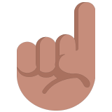 ☝🏽 Index Pointant Vers Le Haut : Peau Légèrement Mate Emoji par Microsoft
