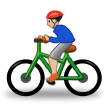 🚴🏼‍♂️ Man Biking: Medium-Light Skin Tone, Emoji by Samsung