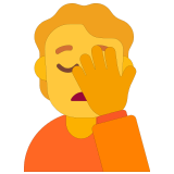 🤦 Person Facepalming, Emoji by Microsoft