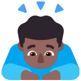 🙇🏾‍♂️ Man Bowing: Medium-Dark Skin Tone, Emoji by Microsoft