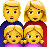 👨‍👩‍👧‍👧 Familie: Mann, Frau, Mädchen Und Mädchen Emoji von Apple