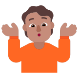 🤷🏽 Schulterzuckende Person: Mittlere Hautfarbe Emoji von Microsoft