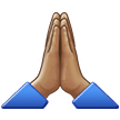 🙏🏽 Betende Hände: Mittlere Hautfarbe Emoji von Samsung