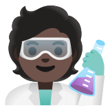 🧑🏿‍🔬 Scientist: Dark Skin Tone, Emoji by Google