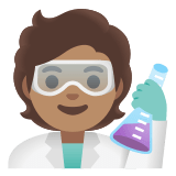 🧑🏽‍🔬 Scientist: Medium Skin Tone, Emoji by Google