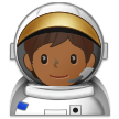 🧑🏾‍🚀 Astronaut(in): Mitteldunkle Hautfarbe Emoji von Samsung