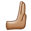 🫸🏽 Rightwards Pushing Hand: Medium Skin Tone, Emoji by Samsung